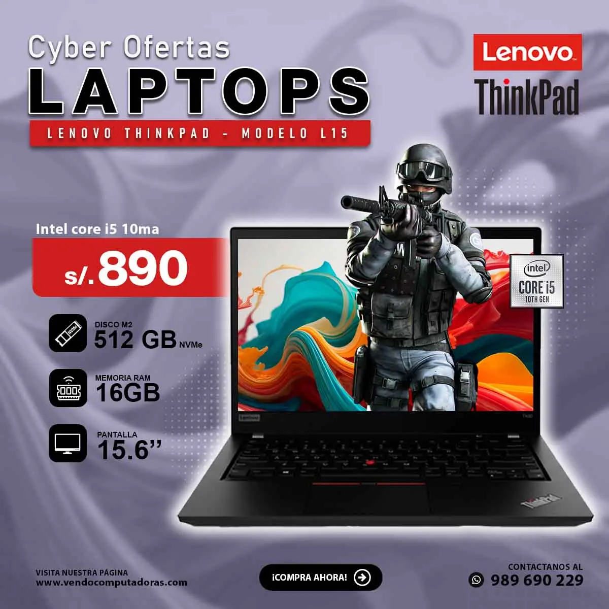 Laptop Core i5 10ma. Generacion