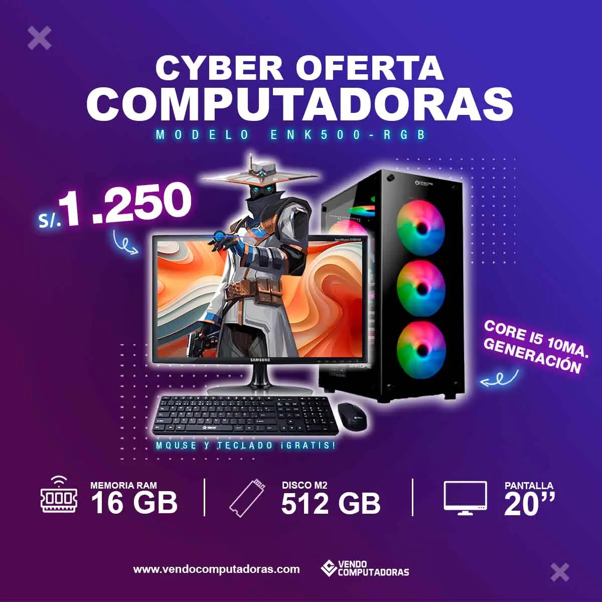 Computadora Intel Core i5 10ma. Generacion