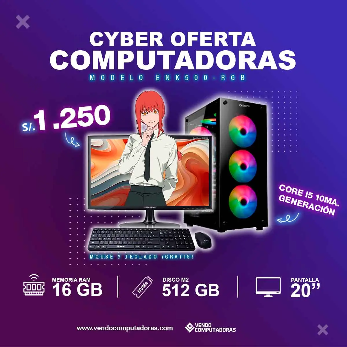 Computadora Intel Core i5 10ma. Generacion