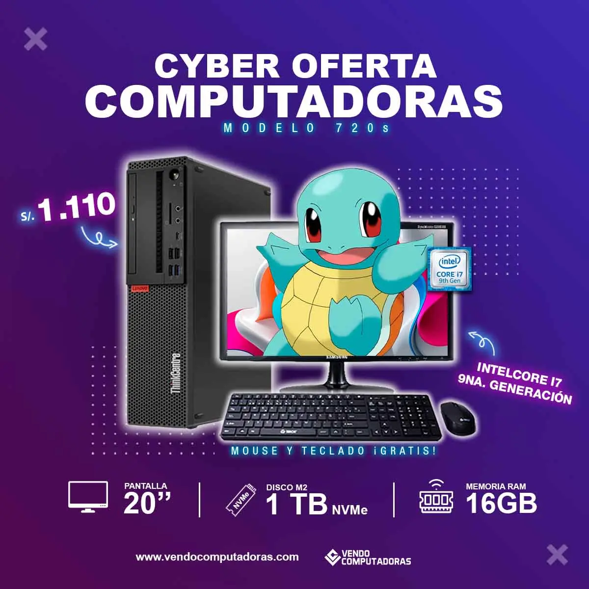 Computadora Intel Core i7 9na. Generacion