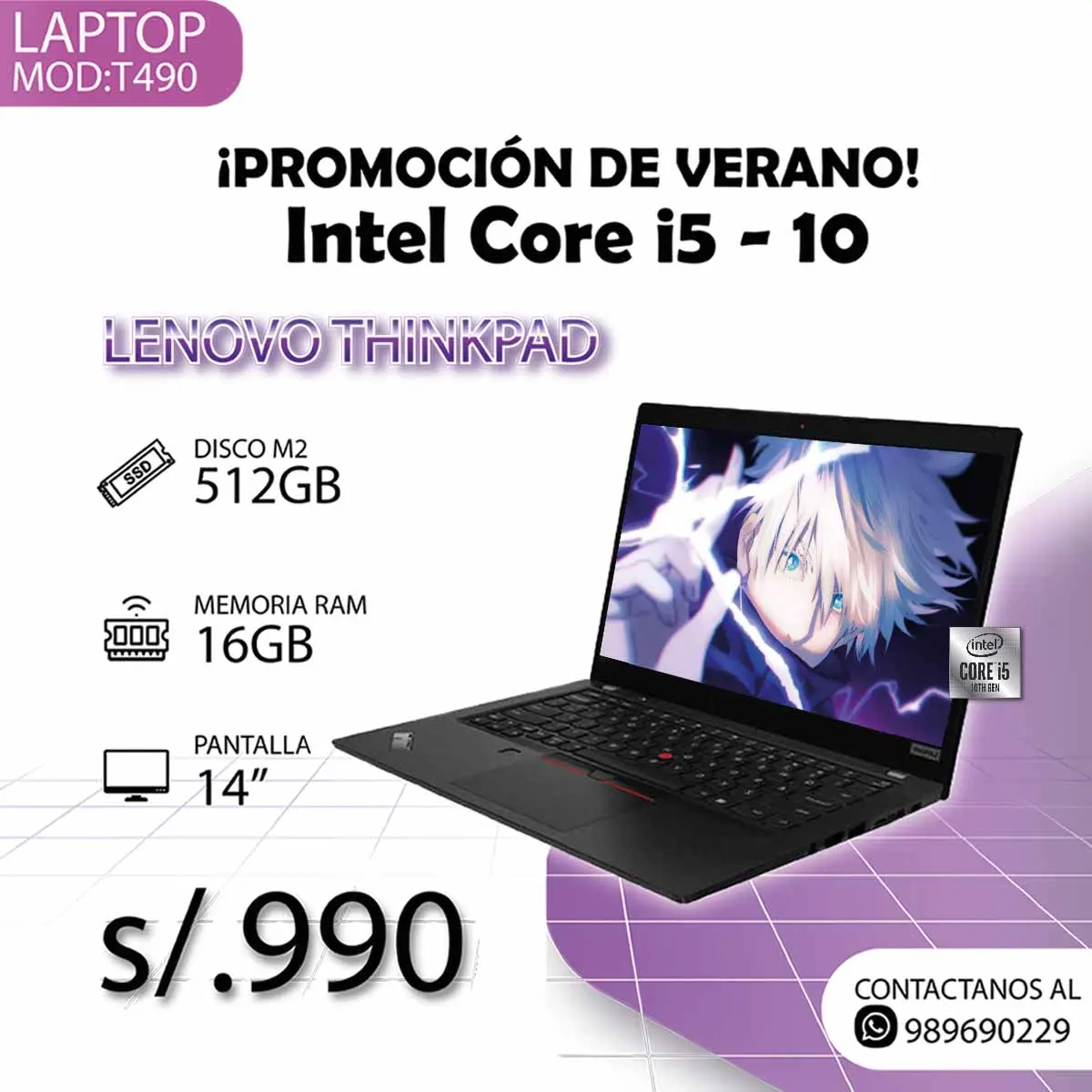 Laptop Core i5 10ma