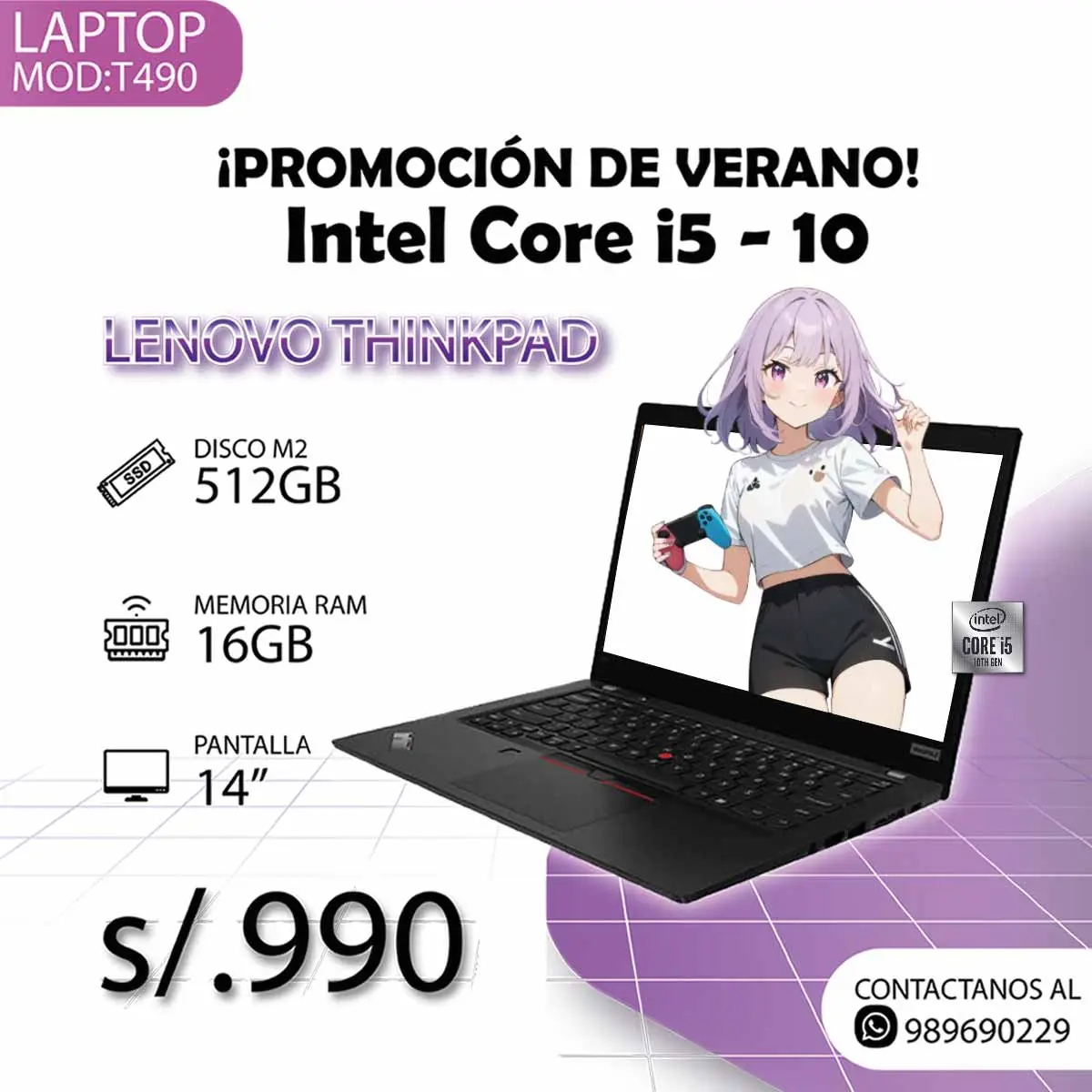 Laptop Core i5 10ma