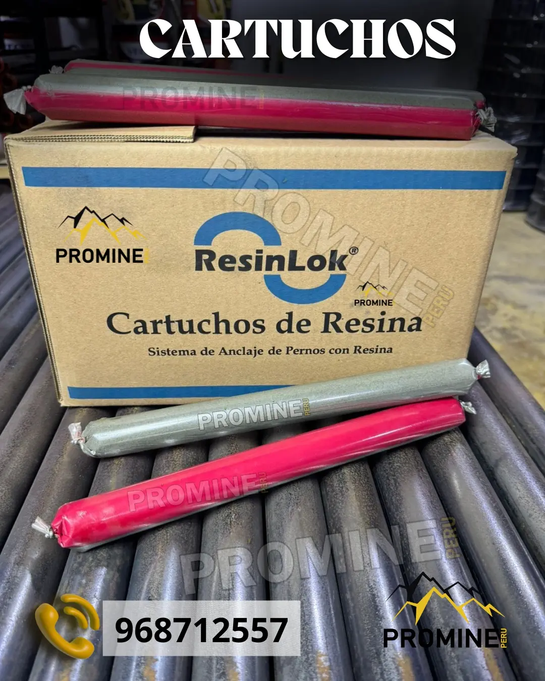 CARTUCHOS DE RESINA Y CEMENTO PARA MINERIA 