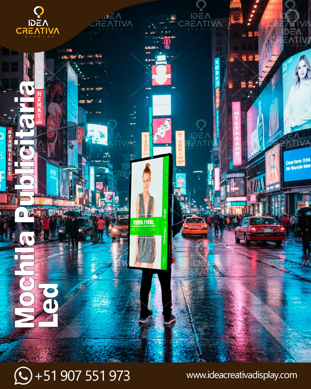 MOCHILA PUBLICITARIA LED PARA EVENTOS EN LIMA