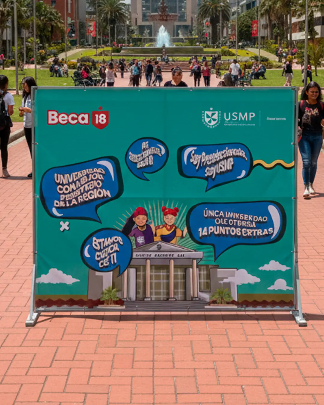 Backing exterior para eventos al aire libre y publicidad ext