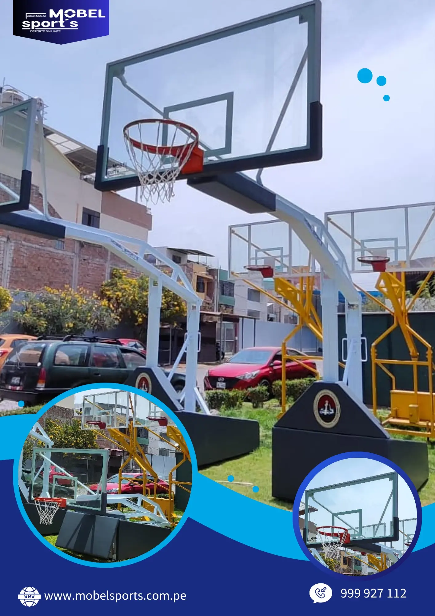 Castillo de baloncesto plegable mobel sports