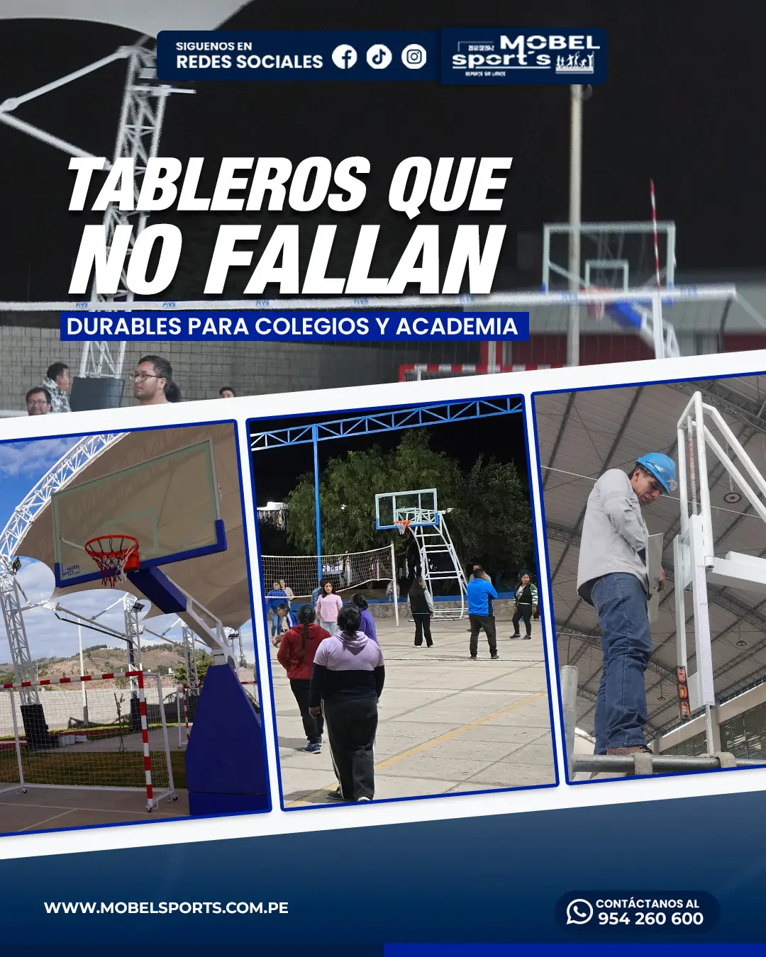 Juego de tableros de basquetbol mobel sports