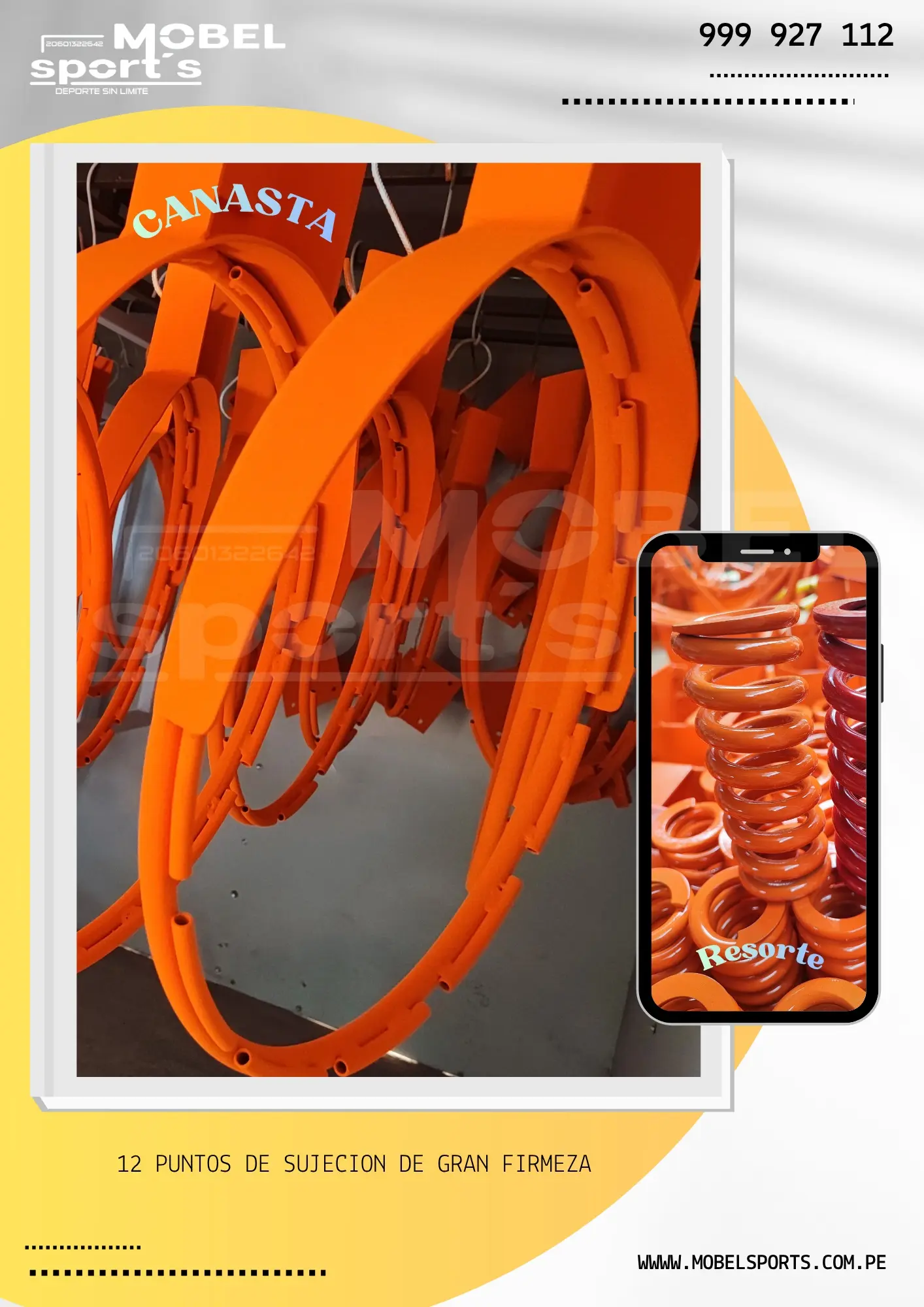 Aros de basquet acero mobel sports