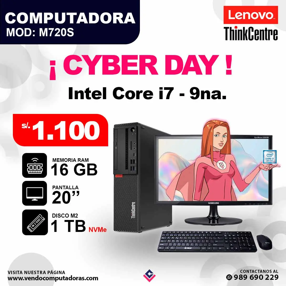 PC LENOVO THINKCENTRE Core i7 - 9na.