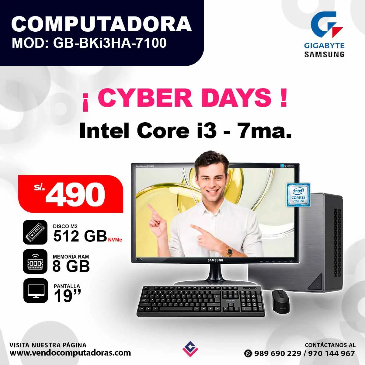 Mini PC Intelo Core i3 - 7ma.