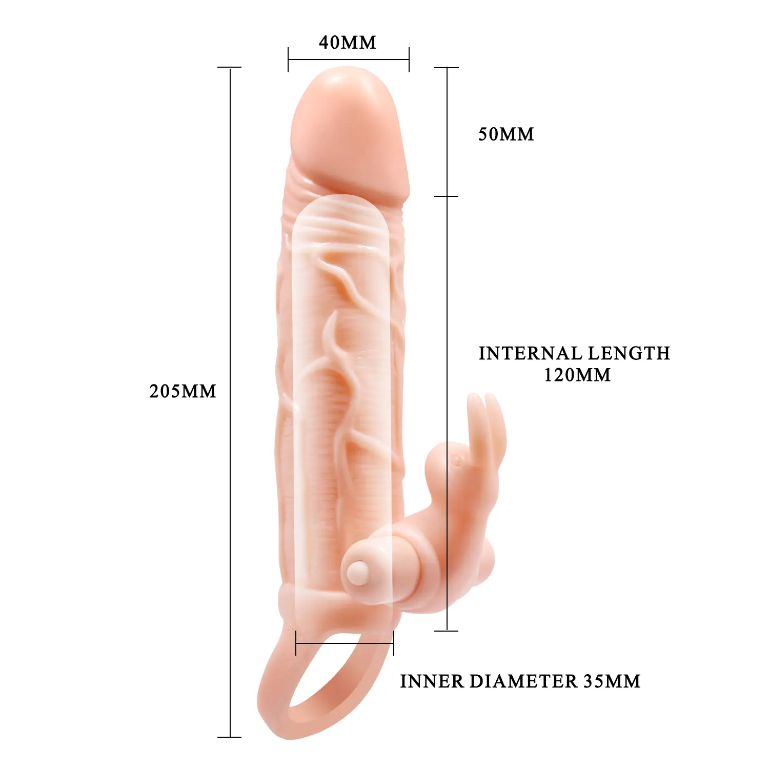 FUNDA VIBRADORA AUMENTARA EL TAMAÑO DE TU MIEMBRO- SEXSHOP
