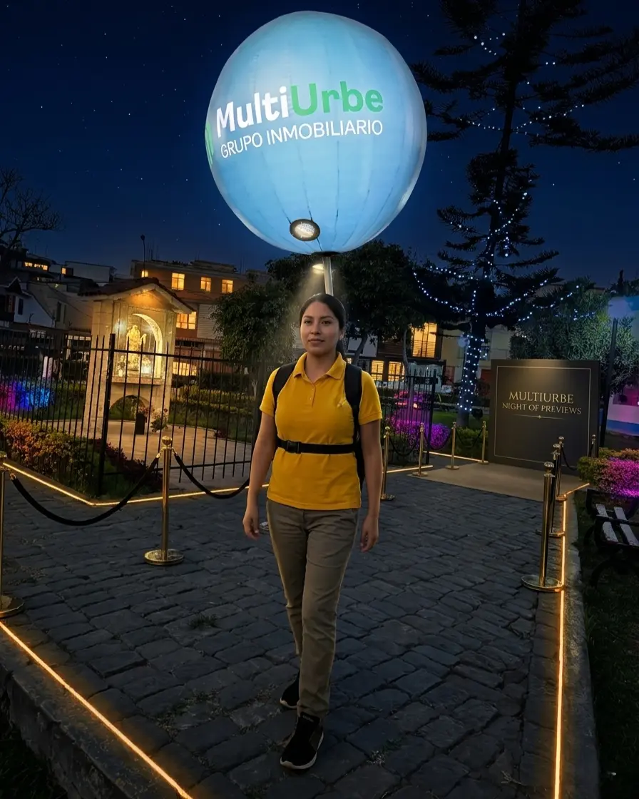 MOCHILA GLOBO LED INFLABLE PARA PUBLICIDAD DE ALTO IMPACTO