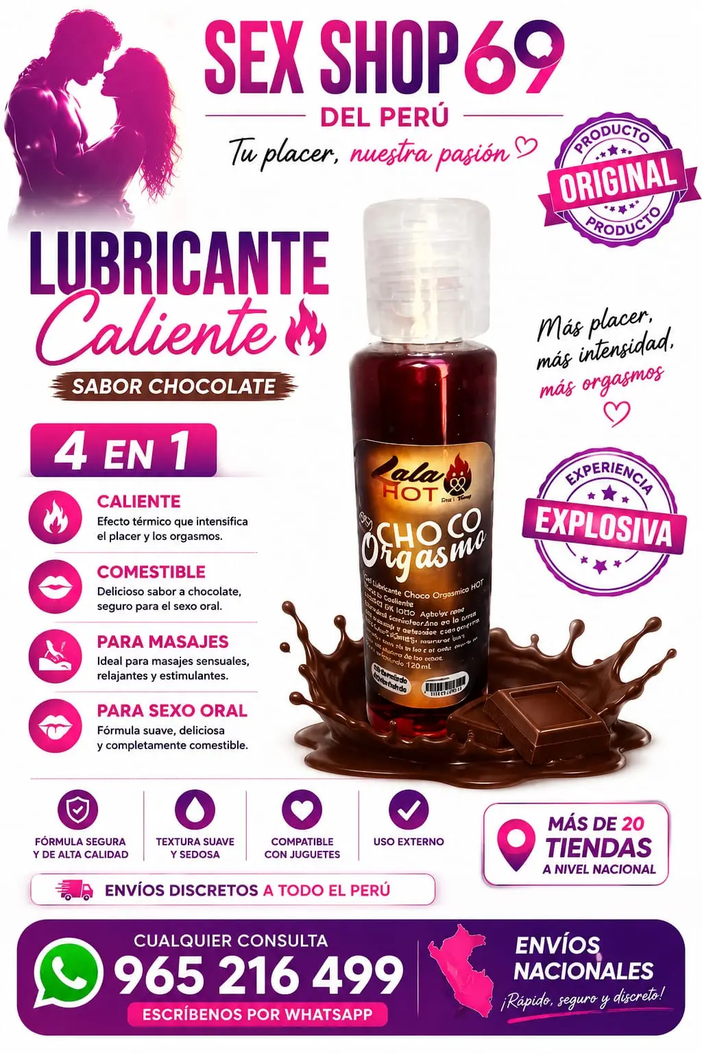 Lubricantes calientes y sabores 965216499