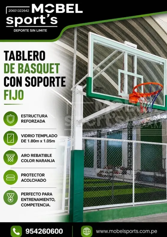 Tablero de basquetbol fijo mobel sports