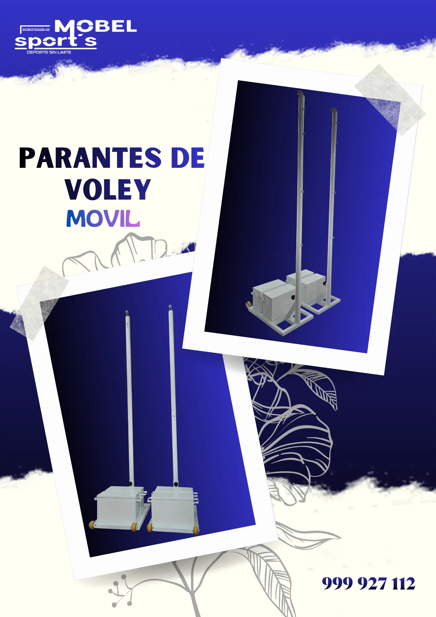 Castillo de baloncesto plegable movil mobel sports