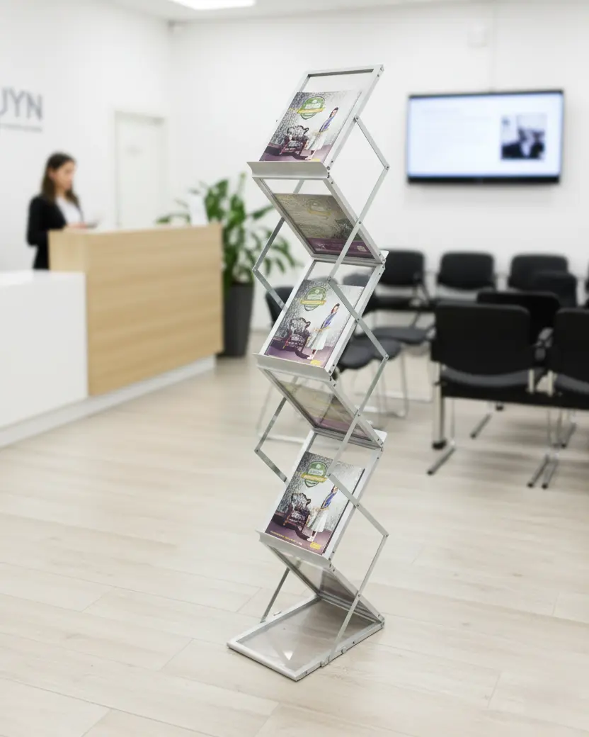 PORTA BROCHURE Z ACRÍLICO PARA FERIAS OFICINAS Y EVENTOS CO