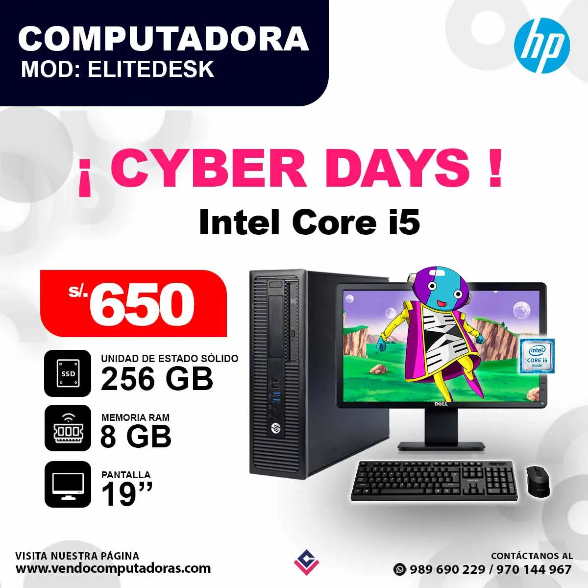 Computadora EliteDesk core i5