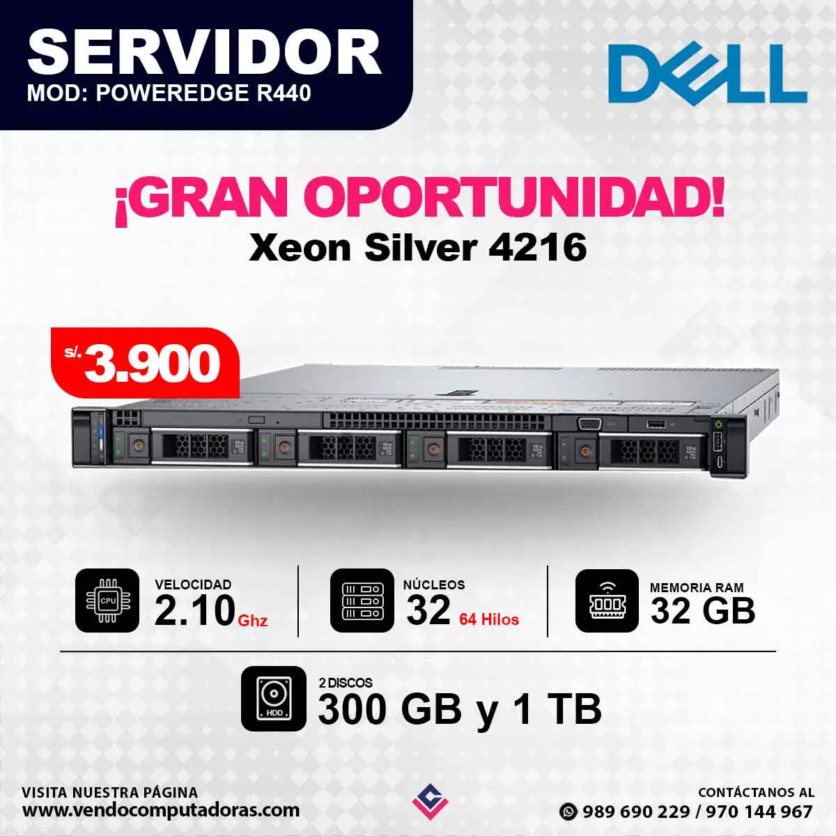 Servidor DELL PowerR440