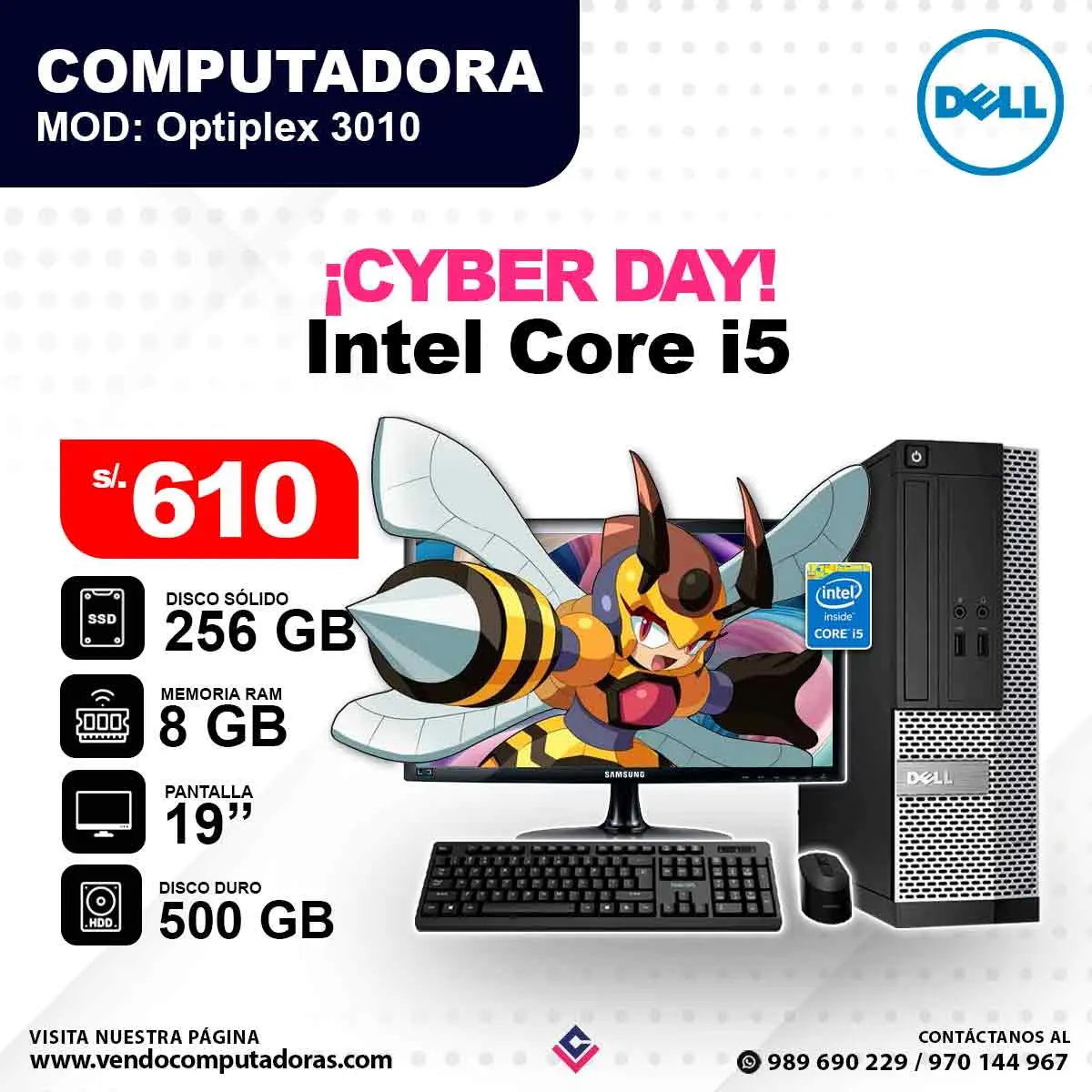 Computadora dell Core i5 Optiplex3010