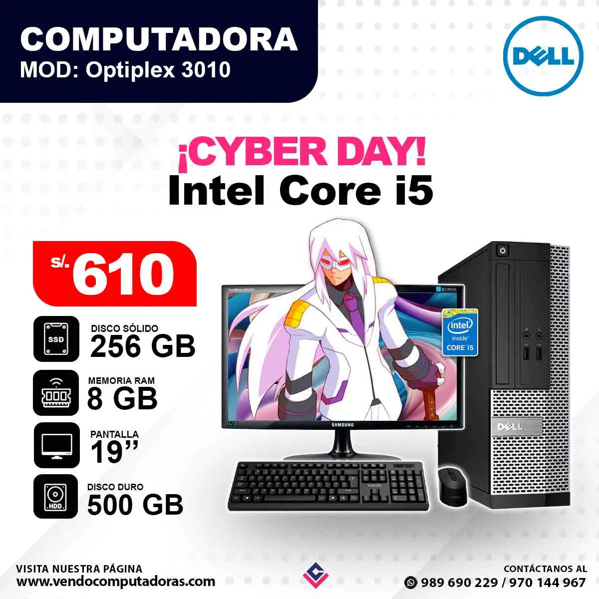 Computadora dell Core i5 Optiplex3010