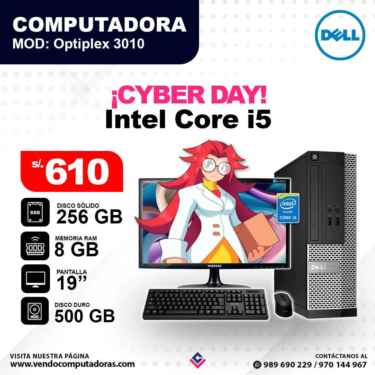 Computadora dell Core i5 Optiplex3010