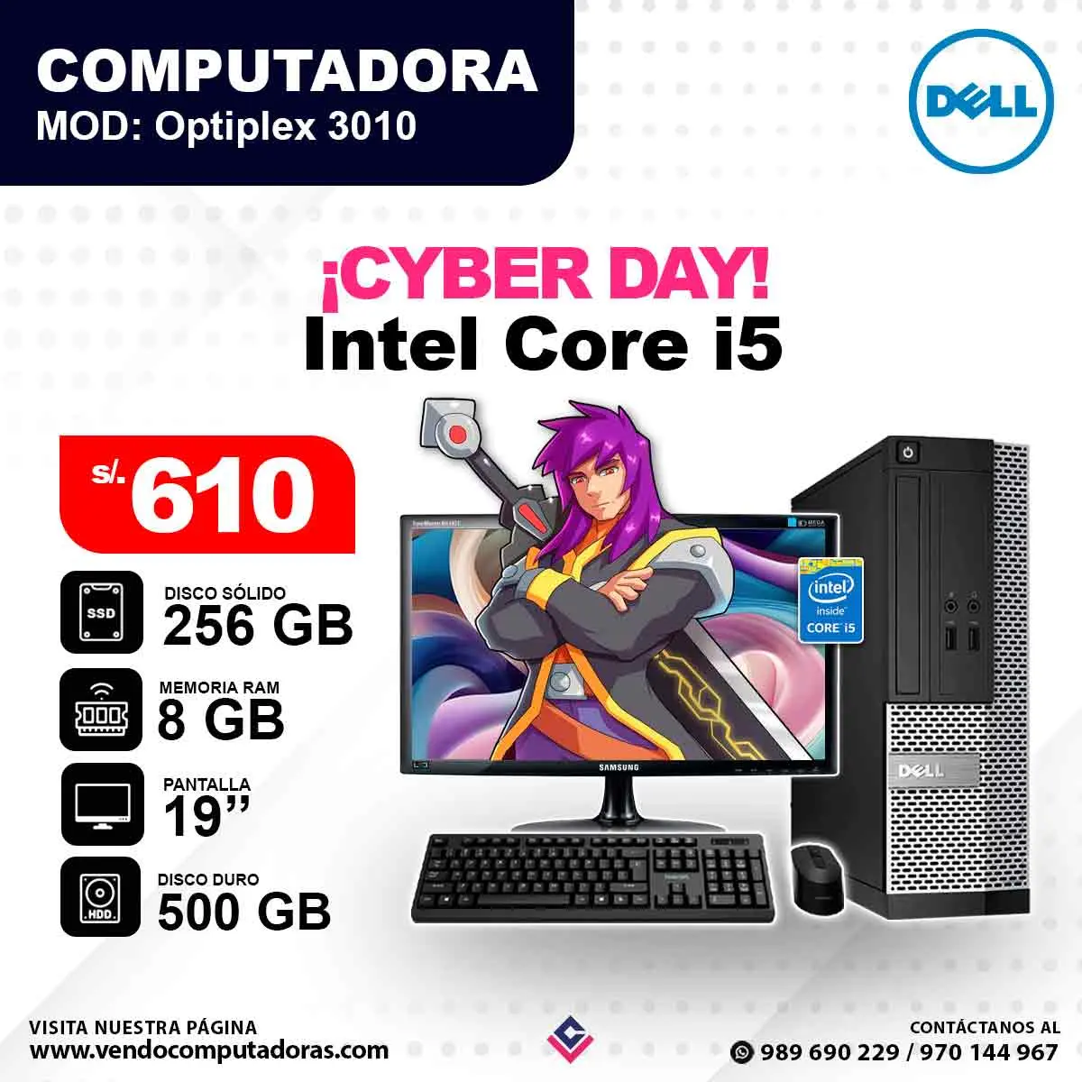 Computadora dell Core i5 Optiplex3010