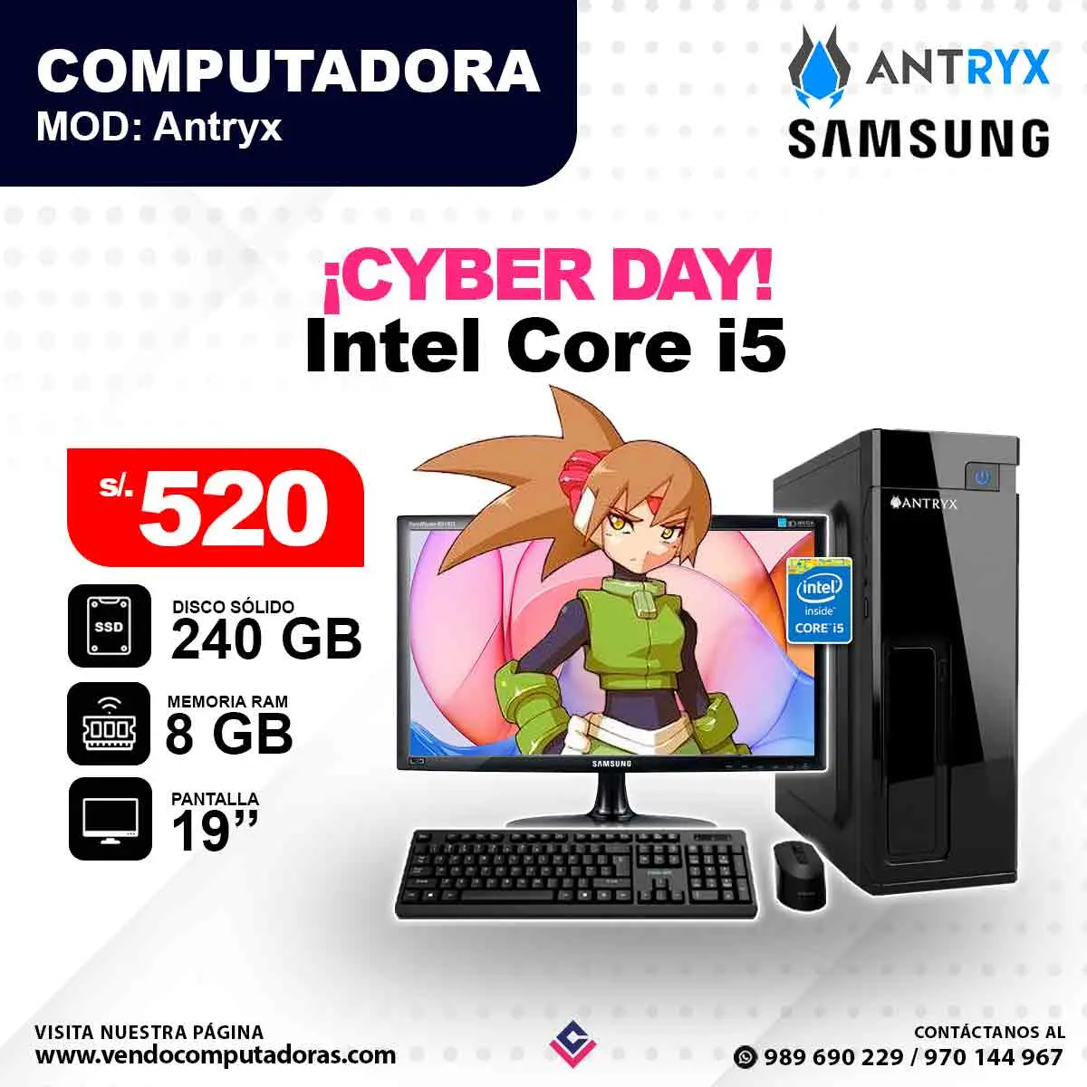 Computadora ANTRYX SAMSUNG Intel Core i5