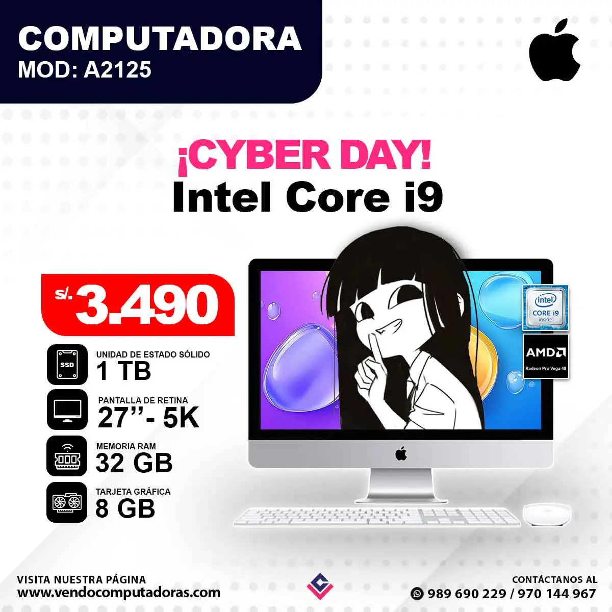 Computadora AIO APPLE Core i9