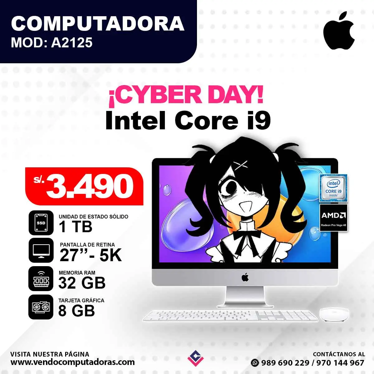 Computadora AIO APPLE Core i9