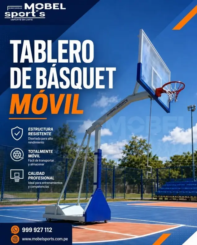 TABLEROS DE BASQUET CON SISTEMA REGULABLE - MOBEL SPORTS