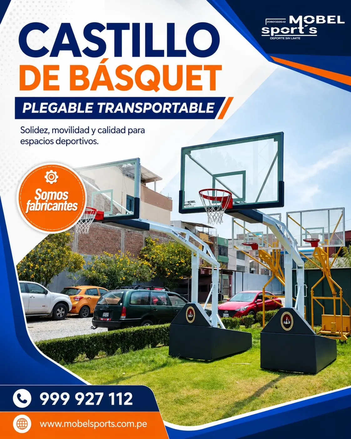 TABLEROS DE BASQUET CON SISTEMA REGULABLE - MOBEL SPORTS