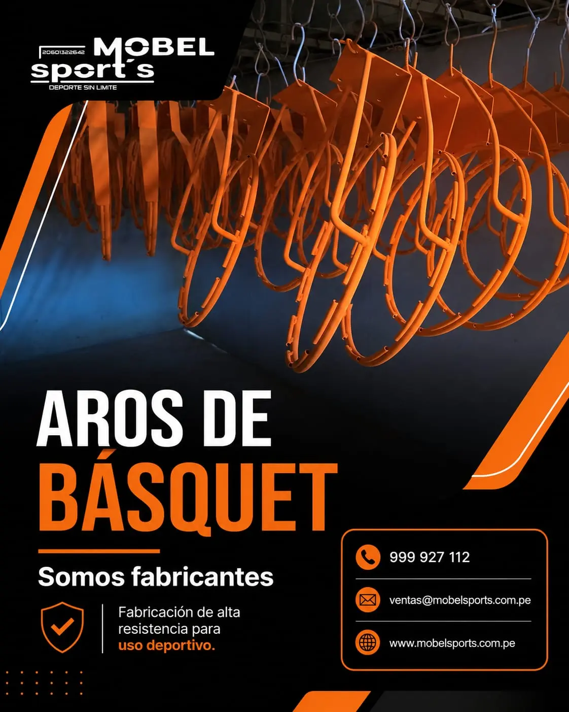Basquet - tablero regulable movil - mobel sports