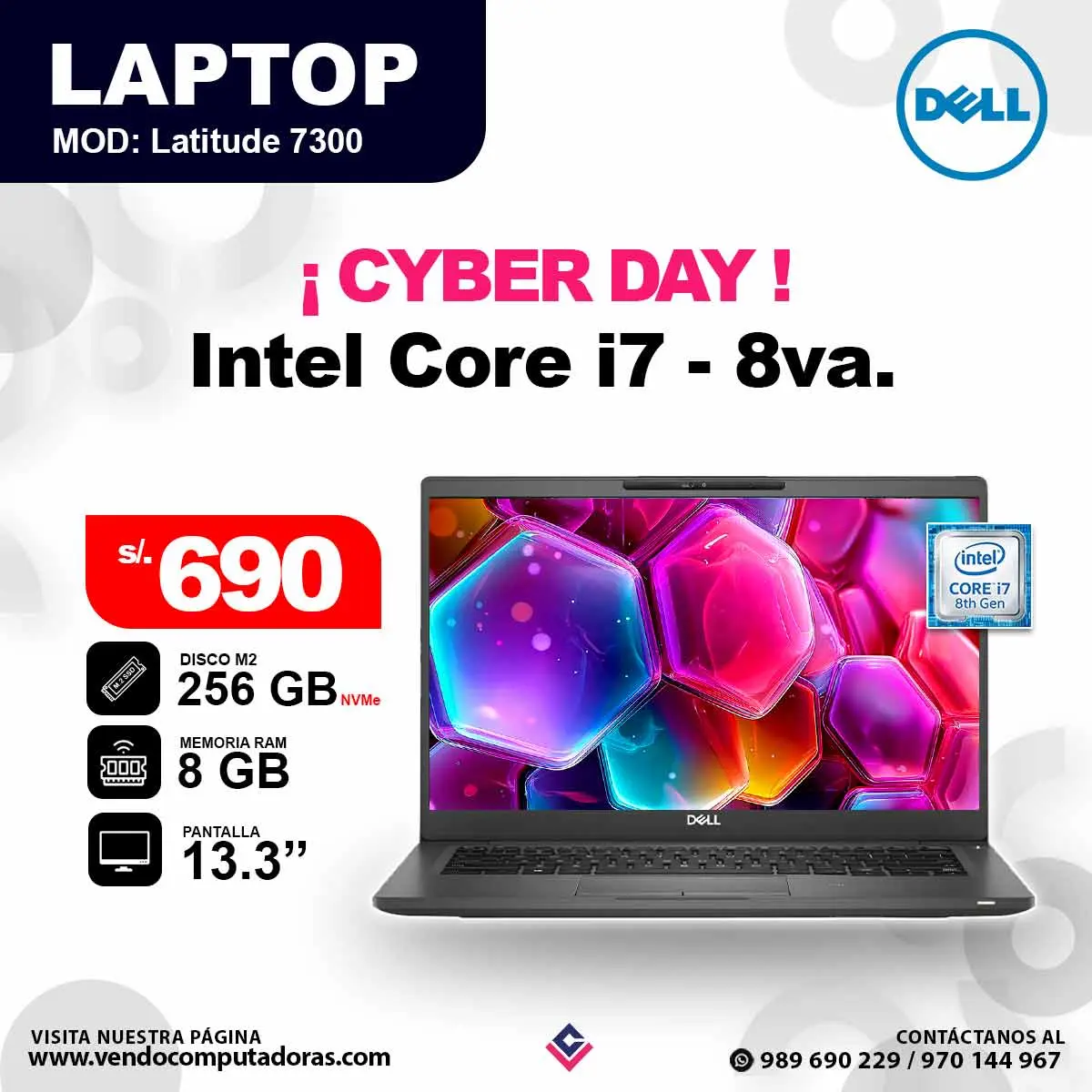 Laptop Dell Latitude 7300 core i7 - 8va.