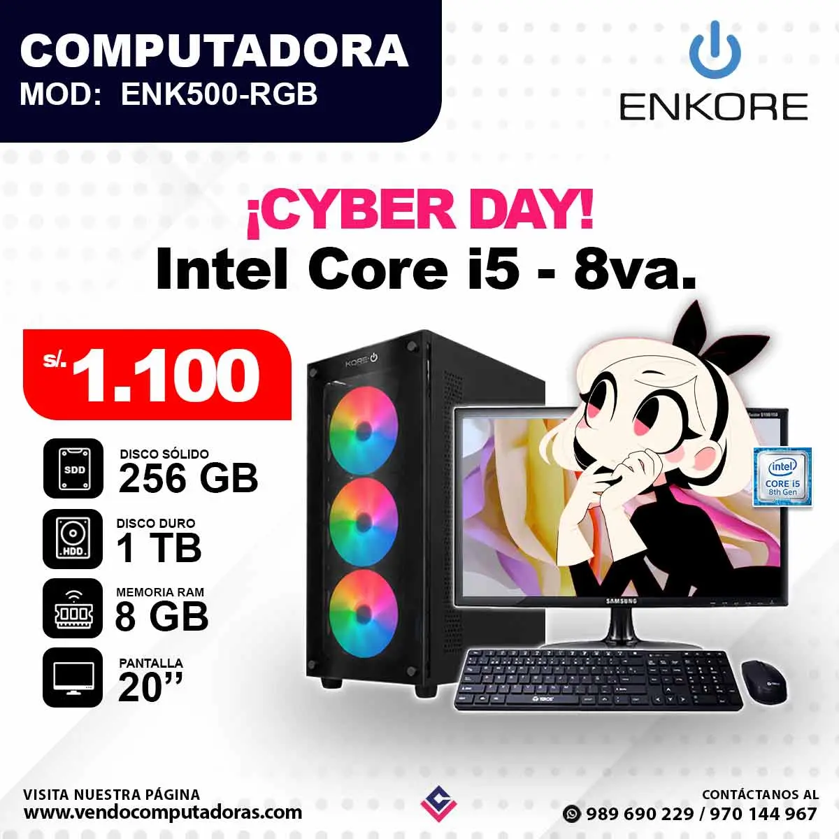 Computadora Core i5 - 8va ENK500 - RGB
