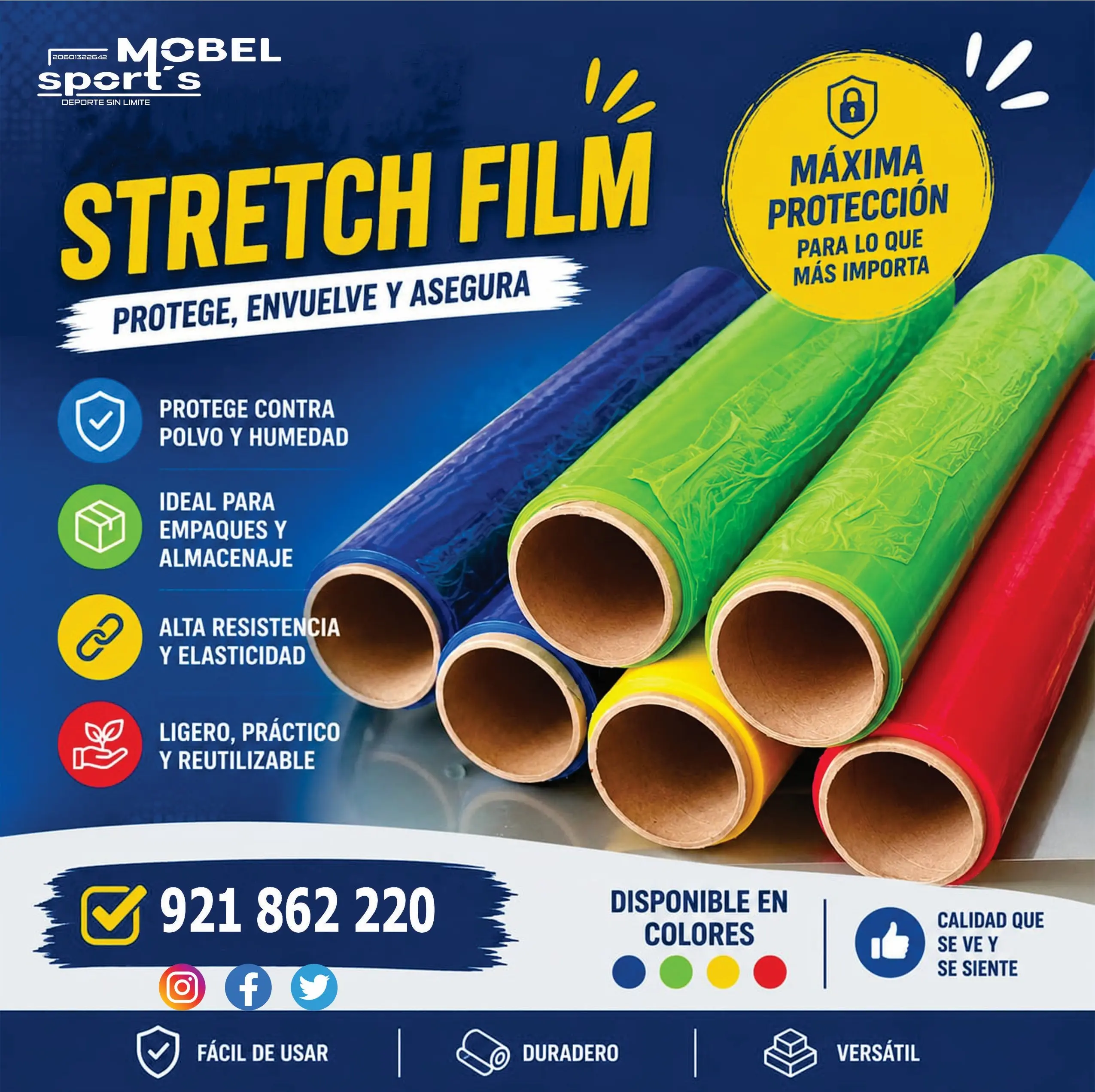 CINTAS DE COLORES MOBEL SPORTS 
