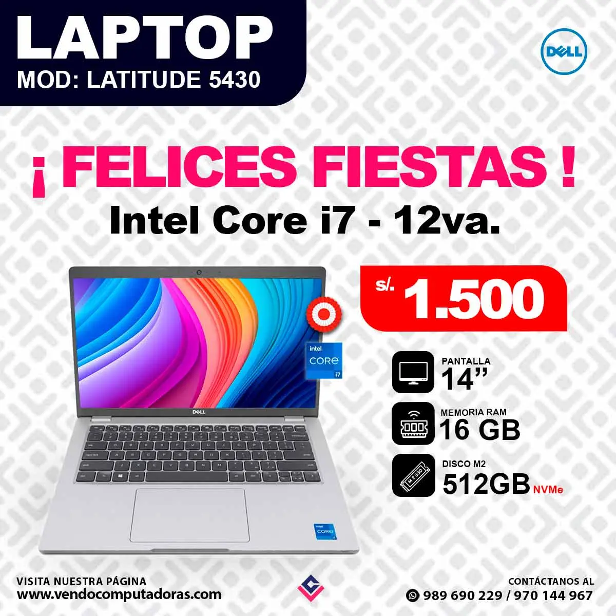 Laptop DELL Intel core i7 - 12va.
