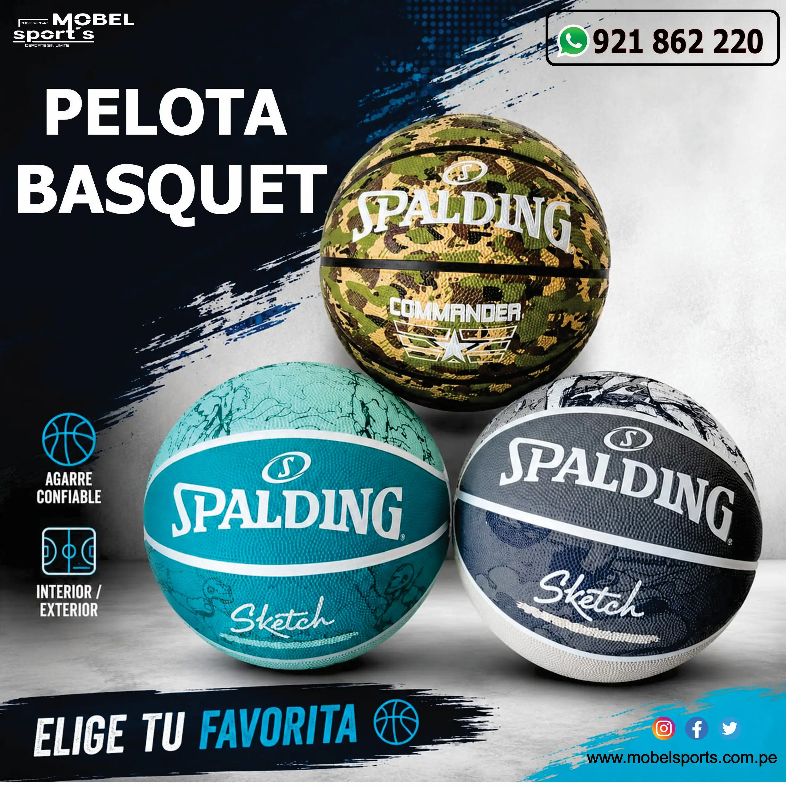 balón de básquet spalding mobel sports 