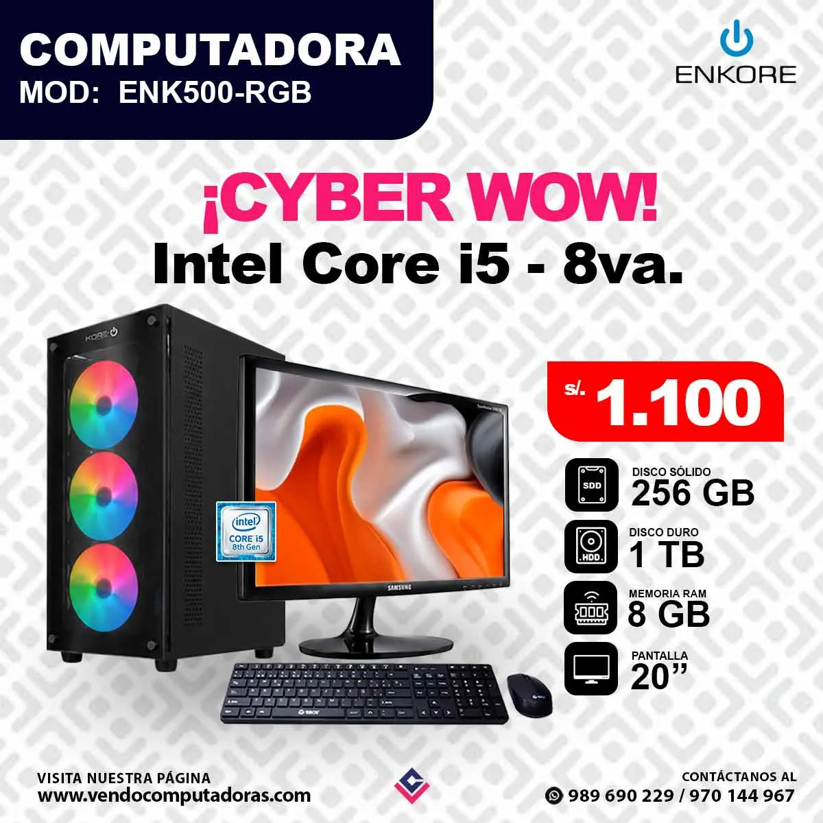 Computadora Samsung Intel Core i5 - 8va.