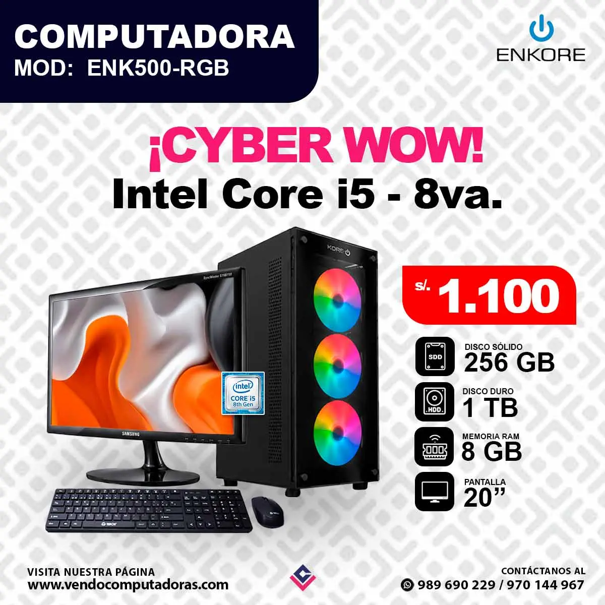 Computadora Samsung Intel Core i5 - 8va.