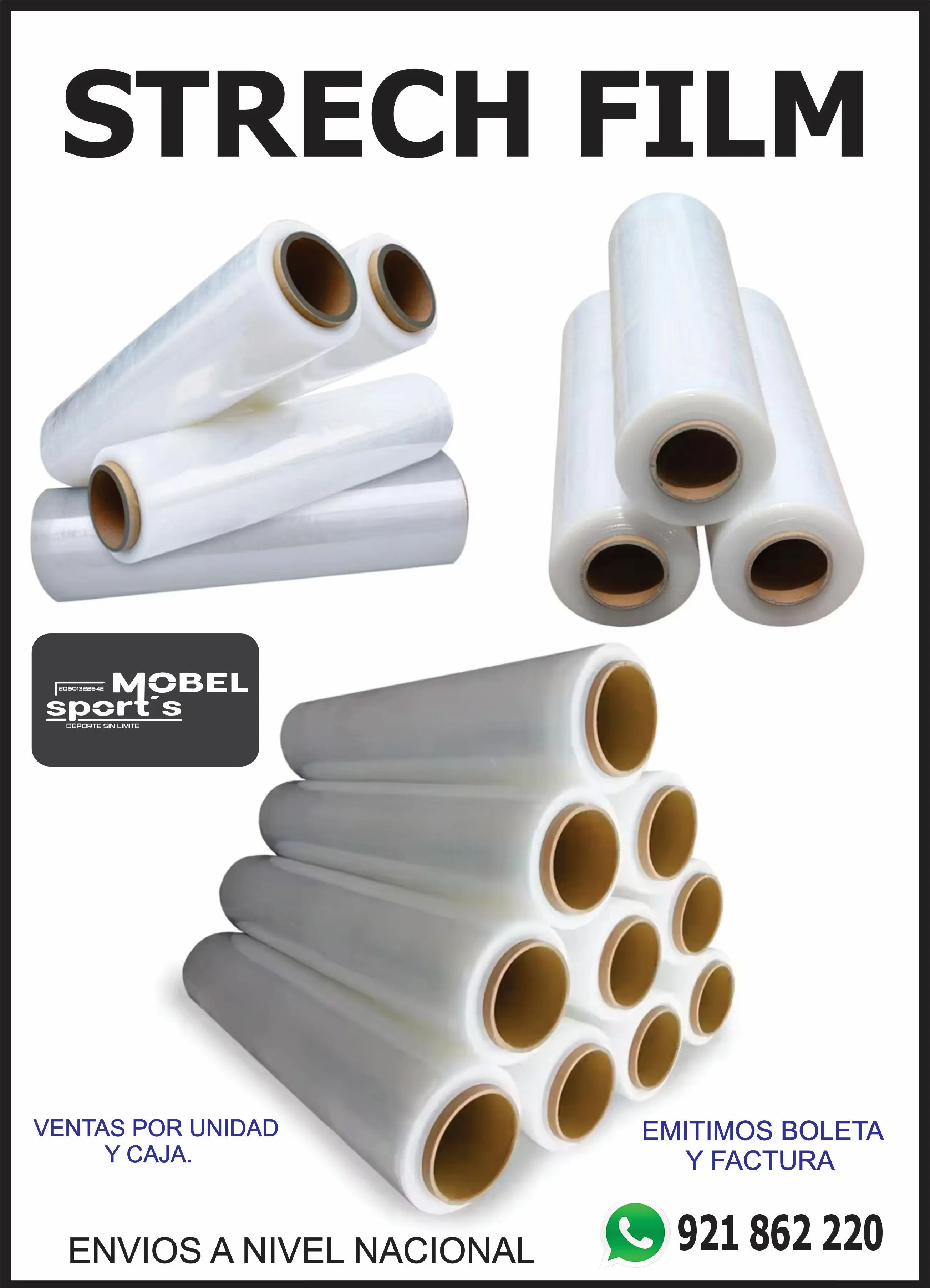 PLASTICO PARA EMBALAR NEGRO MOBEL SPORTS