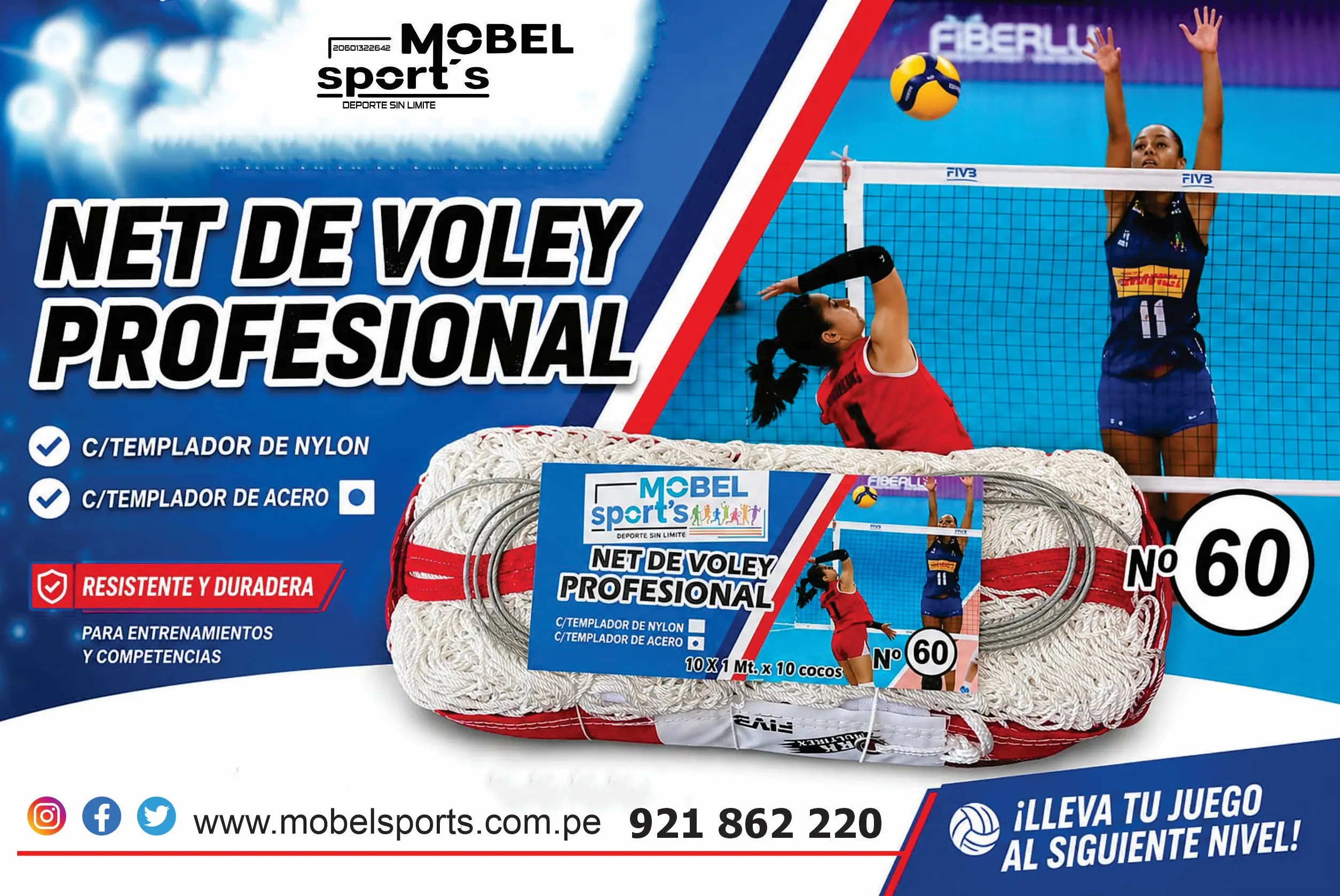  NET DE VÓLEY PROFESIONAL 80 - MOBEL SPORT S 