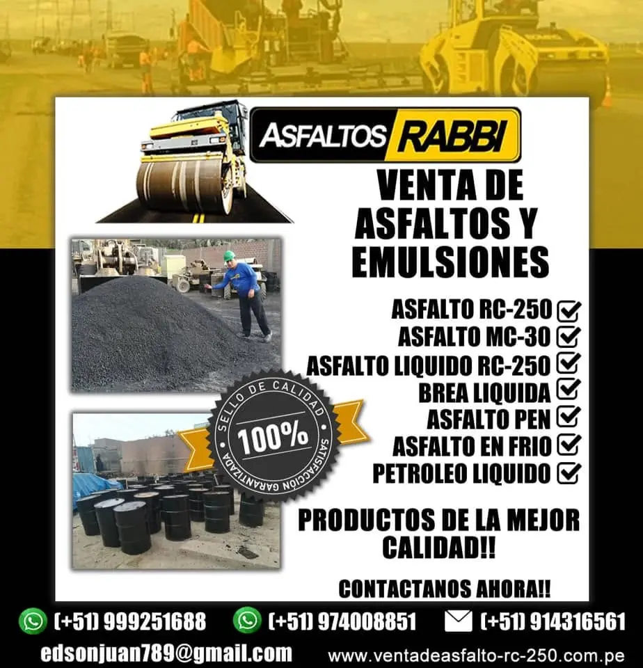 LOS EXPERTOS EN ASFALTO Y MANTO ASFÁLTICO PRODUCTOS A1 