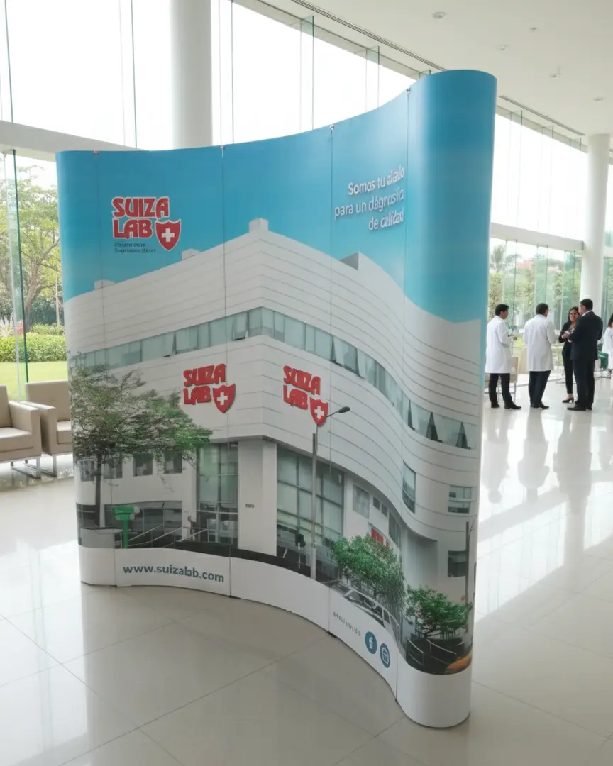 BACKING CURVO IMANTADO PARA EVENTOS FERIAS Y PRESENTACIONES