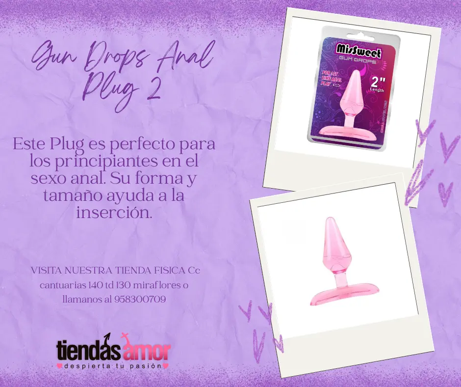 Gun Drops Anal Plug 2 tiendas amor miraflores