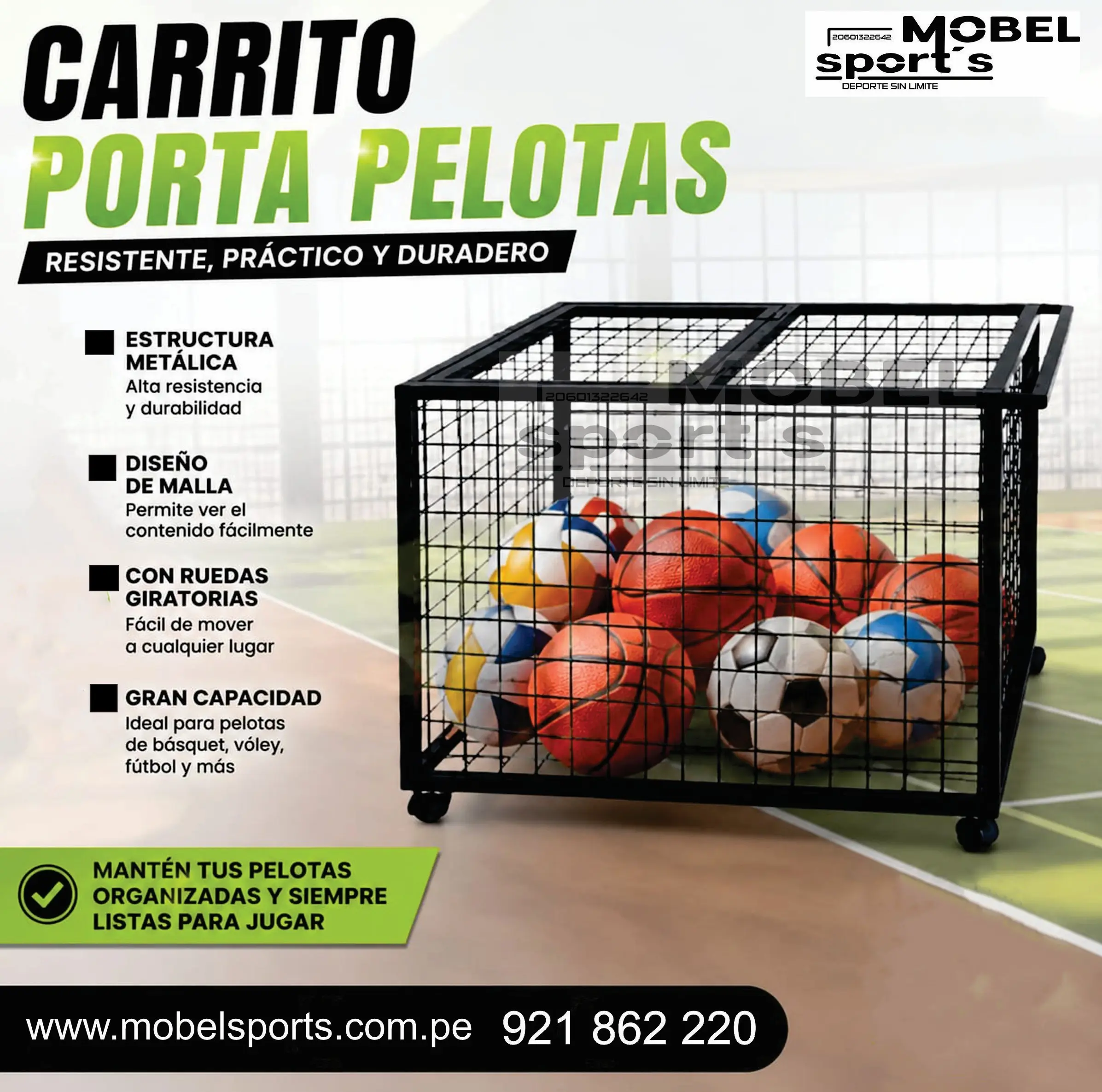PORTABALONES CARRITO MTD MOBEL SPORTS