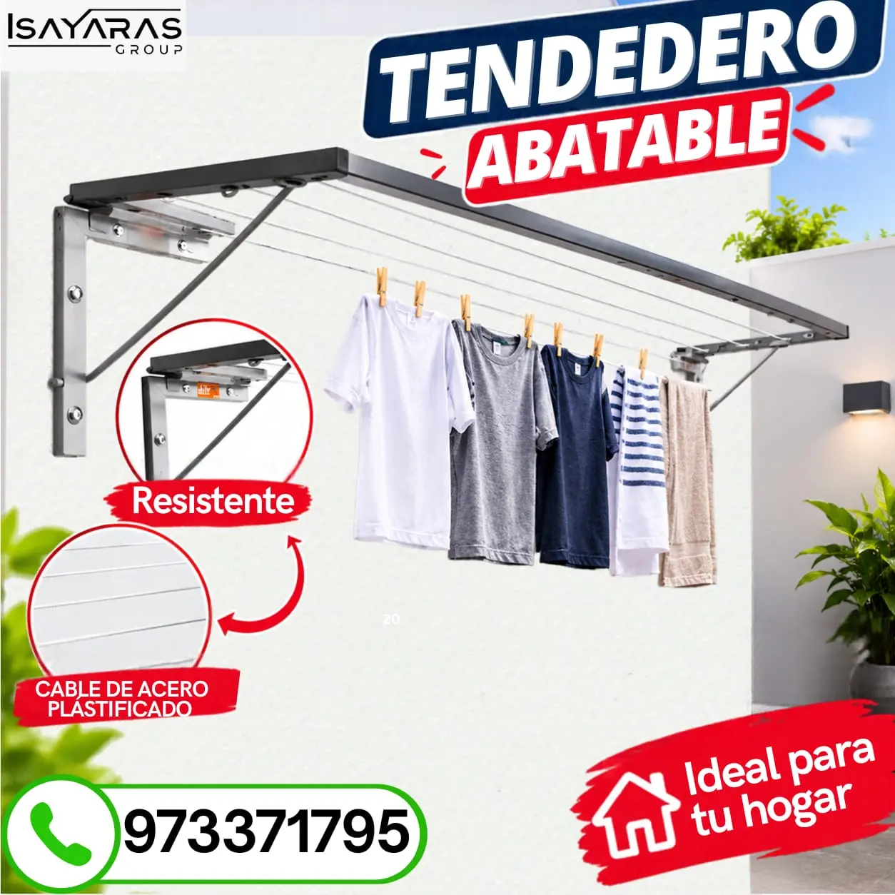 Tendedero abatible solución perfecta para secar de tu ropa