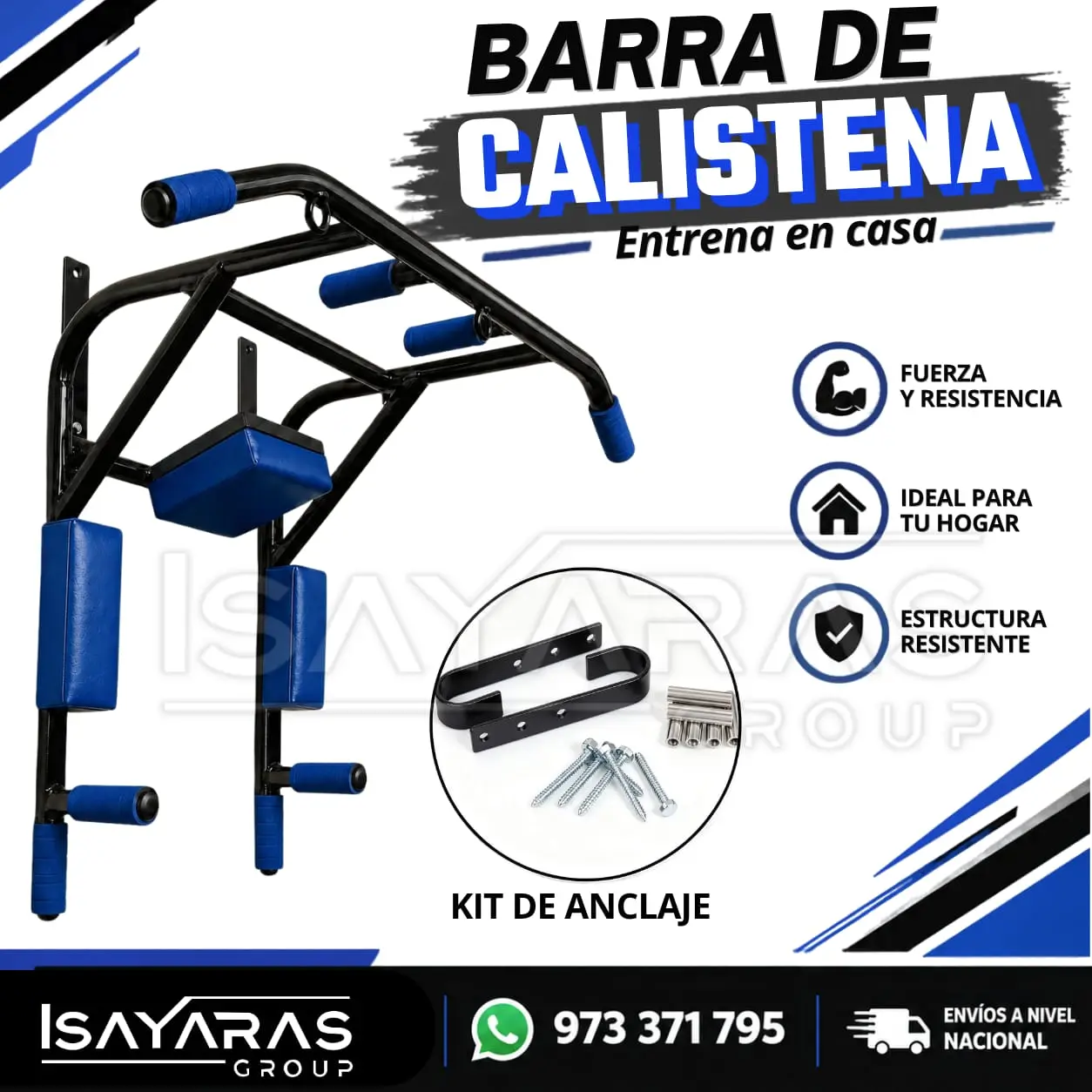 BARRA MULTIFUNCIONAL- PERFECTA PARA EJERCICIOS DESDE CASA