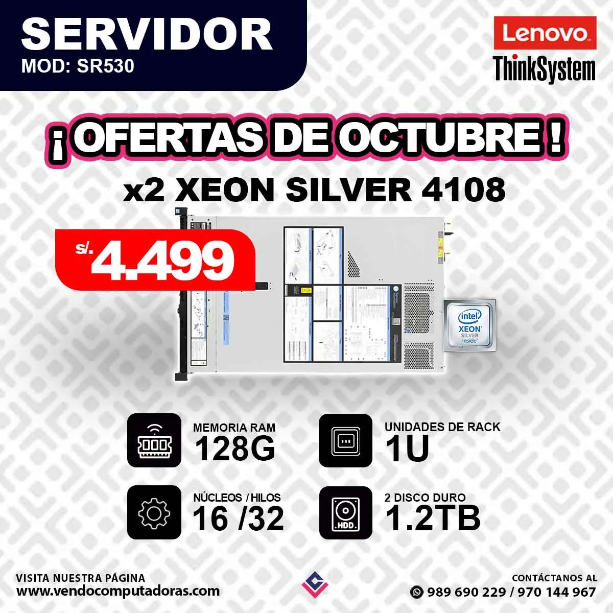 SERVIDOR LENOVO THINKSYSTEM SR530
