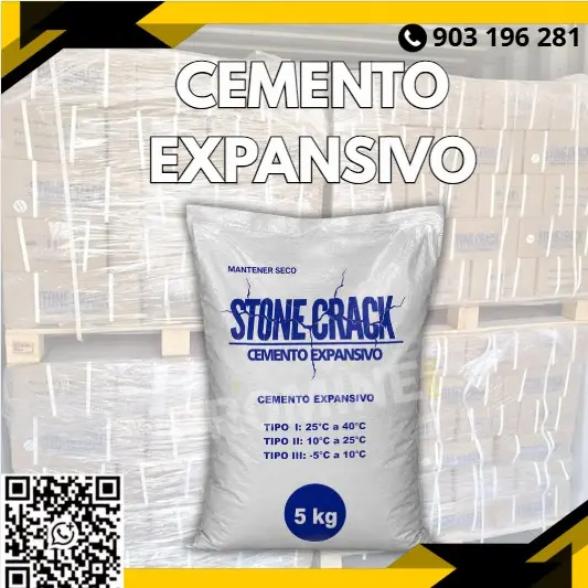 CEMENTO EXPANSIVO DEMOLICIÓN EFICAZ Y SIN EXPLOSIVOS