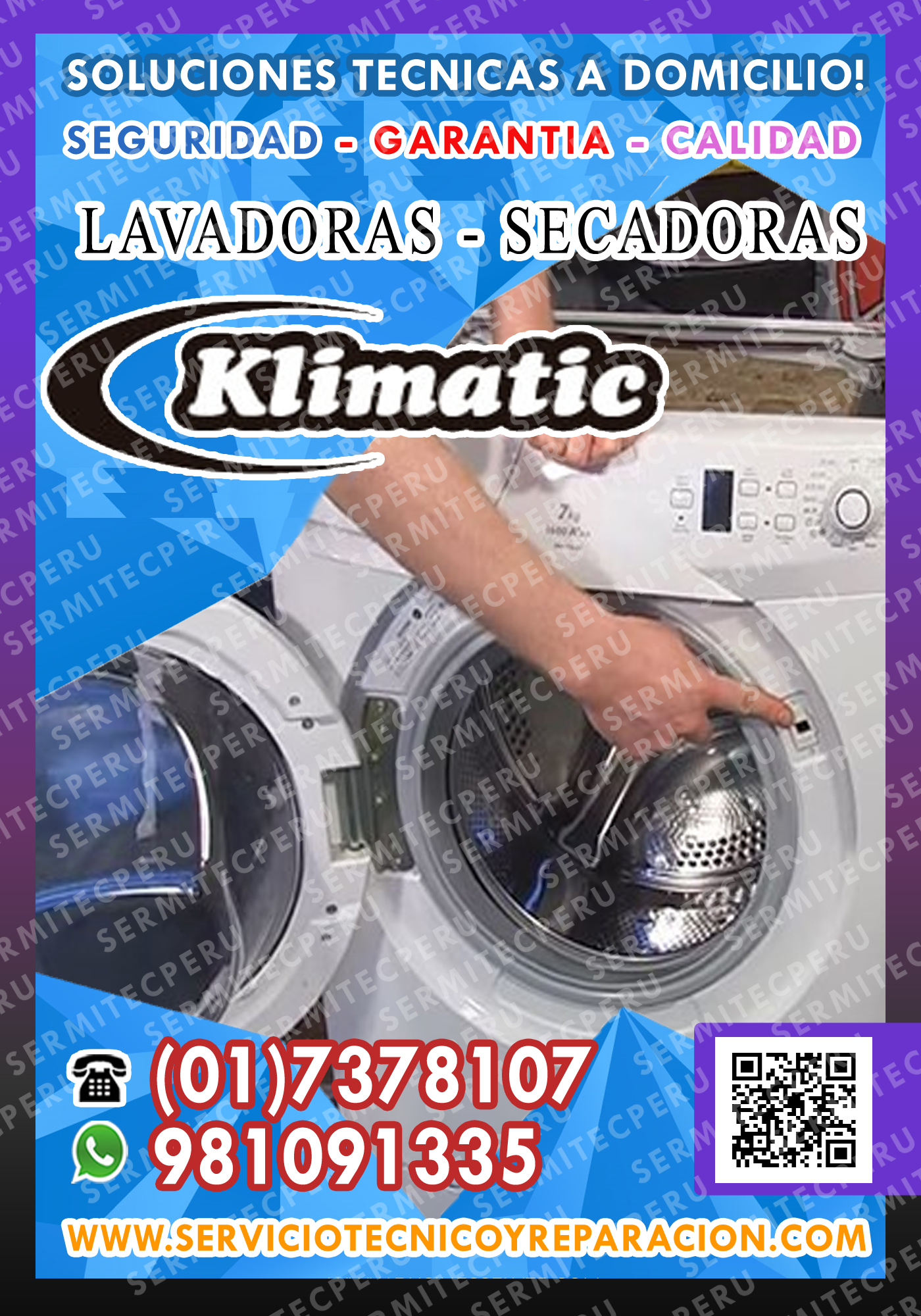 A1-Profesionales Klimatic- servicio en lavadoras-secadoras#7378107 en Lince